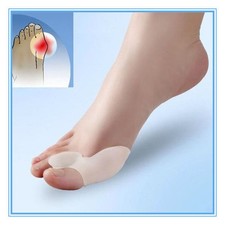 2 Silikon Gel Zehenspreizer Reibungsschutz Ballenschutz Hallux Fußbandage