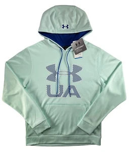 Under Armour Hoodie UA Coldgear Storm Logo Pullover Sweatshirt Mint S M Men's - Picture 1 of 4