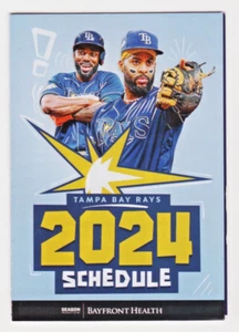 Tampa Bay Rays 2024 Regular Season Pocket Schedule Feat. Yandy Díaz + Arozarena - Picture 1 of 2