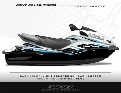 Kit de gráficos de grabación de diseño IPD GH para Kawasaki Ultra 300 y 310 Foto 1 de 4