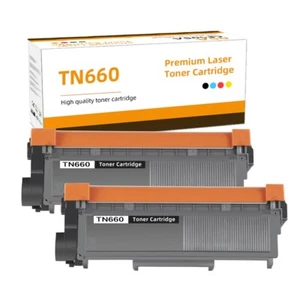 2PK TN660 Toner Compatible with Brother TN630 MFC-L2700DW HL-L2300D DCP-L2540DW - Picture 1 of 6