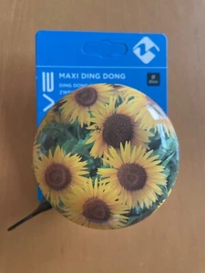 Fahrrad Klingel Glocke M-Wave Maxi Ding Dong - Motiv Sonnenblume 420308 - NEU - Bild 1 von 4