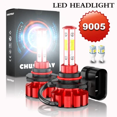 CHUSYYRAY For GMC Sierra 1500 3500 2003-2006 White LED Headlight Bulbs High Beam 8000LM