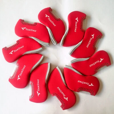10pcs/set Neoprene Golf Club Iron Head Covers with Windows Fit RH and LH Irons - Image 1 of 4