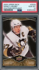 Sidney Crosby 2009 Upper Deck Ovation Spotlight Hockey Card #OS20 Graded PSA 10