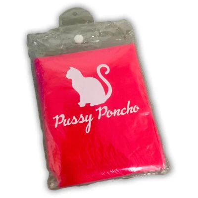 Poncho Pussy Cat - Divertido relleno de medias, regalos de mordaza para adultos, travieso, rosa Foto 1 de 4