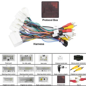Arnés de alimentación de radio estéreo para automóvil Toyota Adaptador ISO Soporte OEM JBL AMP Cámara - Imagen 1 de 7