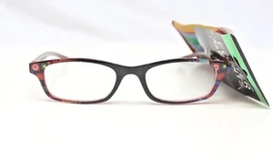 Foster Grant Red Geometric Reading Glasses w Case 50/19-139 PD58.5 ALLEGRA WIN - Picture 1 of 6