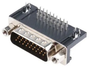 1 x Harting 26 Way Right Angle Through Hole PCB D-sub Connector Plug, 2.29mm Pit - Picture 1 of 2