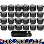 24Pcs 17Mm Black Wheel Nut Bolt Trims Studs Cover Caps For Vw Opel Audi Benz Bmw