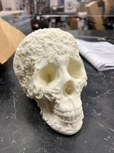 Tozai Home - Faux Marble Carved Skull - Picture 1 of 1