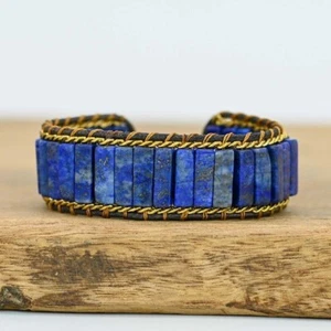 Genuine Lapis Lazuli Handmade Healing Chakra Balance Men Women Bracelet Gifts - Picture 1 of 4