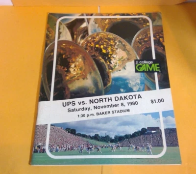 1980 PUGET SOUND vs NORTH DAKOTA COLLEGE FOOTBALL PROGRAM LOGGERS SIOUX UND UPS - Image 1 of 4