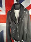 AllSaints Mens  Leather Biker Jacket Nubuck - XX- 42”RRP £450