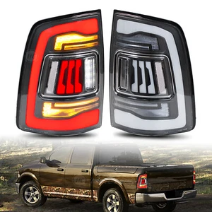 Clear LED Tail Lights For Dodge Ram 2009-2018 Sequential Rear Lamps Animation - Picture 1 of 14
