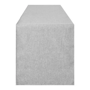 Grey Table Runner 13 X 36 Inches Long Cotton Linen Farmhouse Style Dresser Scarf - Picture 1 of 6