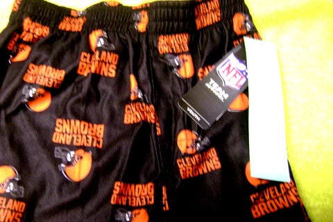 Cleveland Browns NFL All over Print Pajama Pants BOY OR GIRL KIDS SIZE 5/6 NEW Cover
