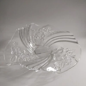 Holiday Vintage Crystal Mikasa Holiday Flair Bon Bon Plate 9 In. Made In Germany - Picture 1 of 12