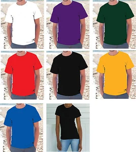 T-SHIRT MAGLIETTA  S - M - L - XL FRUIT OF THE LOOM 100% Cotone vari colori - Foto 1 di 9