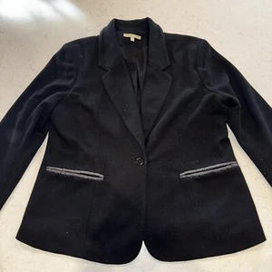 41 Hawthorn Corinth Wool Elbow Patch Blazer Black Size XXL - Picture 1 of 3