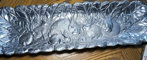 Bunny Aluminium Tablett 18 7/8" von Arthur Court - Bild 1 von 8