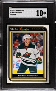 2022-23 O-Pee-Chee Premier Rookie Matt Boldy #P-76 Graded SGC 10 Mint - Bild 1 von 2