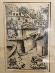 SOCIAL REALISM ORIGINAL WORK Museum Collection Artist Morris Topchevsky Drypoint - Picture 1 of 5