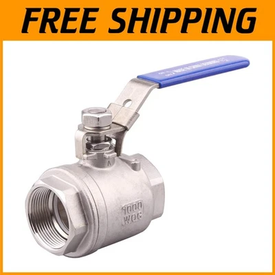 Stainless Steel Full Port Ball Valve 1-1/2" NPT - Commercial - Image 1 of 4