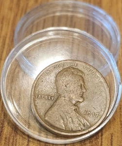 Vintage and Rare 1917 Lincoln Wheat Penny No Mint Mark - Picture 1 of 2