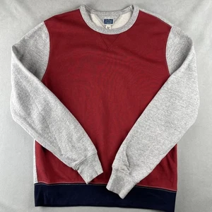 J.Crew Sweatshirt Herren M Rot Vintage Fleece Classic Crewneck Colorblock Raglan - Bild 1 von 7