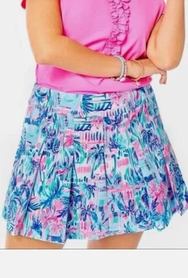 Pantalón Corto Lilly Pulitzer Nuevo con Etiquetas Luxletic 16 Frazer UPF 50+ Juego Perfecto Skort Tenis Foto 1 de 4