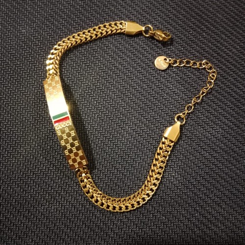 bracciale gucci acciaio inox tono oro accessori regalo