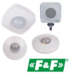 F&F Decke Bewegungsmelder weiß IP40  mit Infraroterkennung Infrarot 230V 24V - Bild 1 von 12