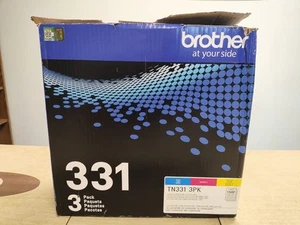 Brother Genuine TN331 3PK Toner Cartridges Cyan Magenta Yellow - Picture 1 of 5