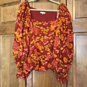 Top EASEL Estampado Floral Óxido Gran Tamaño Boho Grande - Imagen 1 de 4