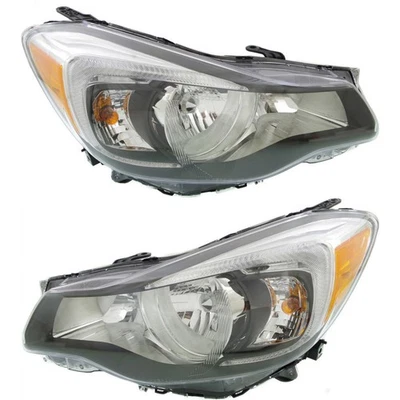 For Subaru XV Crosstrek Headlight 2014 2015 Pair Passenger & Driver Side Black - Изображение 1 из 3