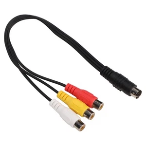 S Video 4 Pin Male To 3RCA Female Cable Double Shielding Red Video Adapter Ca TO - Picture 1 of 22