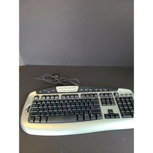 Microsoft Digital Media Pro USB Keyboard KC-0405 Model: 1031 Silver/Black Tested - Picture 1 of 4