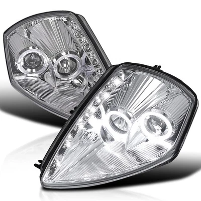 Fits 2000-2005 Mitsubishi Eclipse Led Halo Projector Headlights Lamps Assembly - Imagem 1 de 4