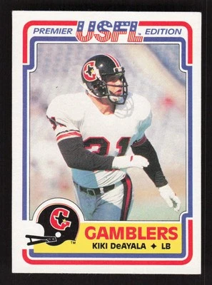 Kiki Deayala 1984 Topps USFL #33 Houston Gamblers Football Card - Image 1 of 2