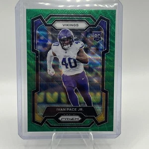 Panini Prizm Ivan Pace Jr 2023 Green Wave RC #366 - Vikings Holo - Imagen 1 de 2