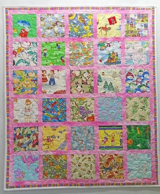 Edredón para bebé niña I SPY #18- 35" X 41", edredón de pared, colcha para regazo, edredón para niños pequeños Foto 1 de 4