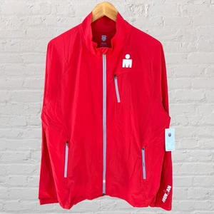 Chaqueta cortavientos K Swiss Iron Man Triathalon roja rendimiento para hombre grande - Imagen 1 de 6