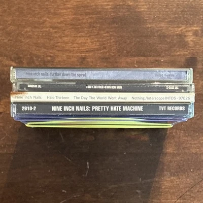Nine Inch Nails 4 Cd Lot Pretty Hate Machine/Further Down Spiral/Halo/Head Read Foto 1 de 4