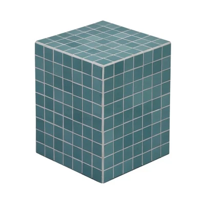 END2000A Callista 18" Modern Bohemian Ceramic Tiled Rectangle End Table, Side... - Image 1 of 4