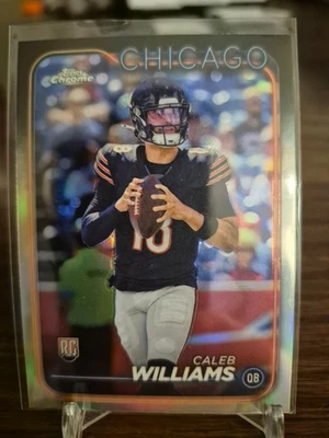 2024 Topps Chrome Caleb Williams Silver Rookie Chicago bears No.202 - Image 1 of 3