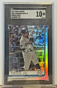 2019 Topps Update US56 Fernando Tatis JR Rainbow Foil PSA GM MT 10 RC San Diego - Picture 1 of 2