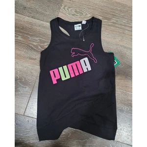 Puma Girls Black Tank Top Active Shirt size Small 7 Razor Back #8 - Picture 1 of 4