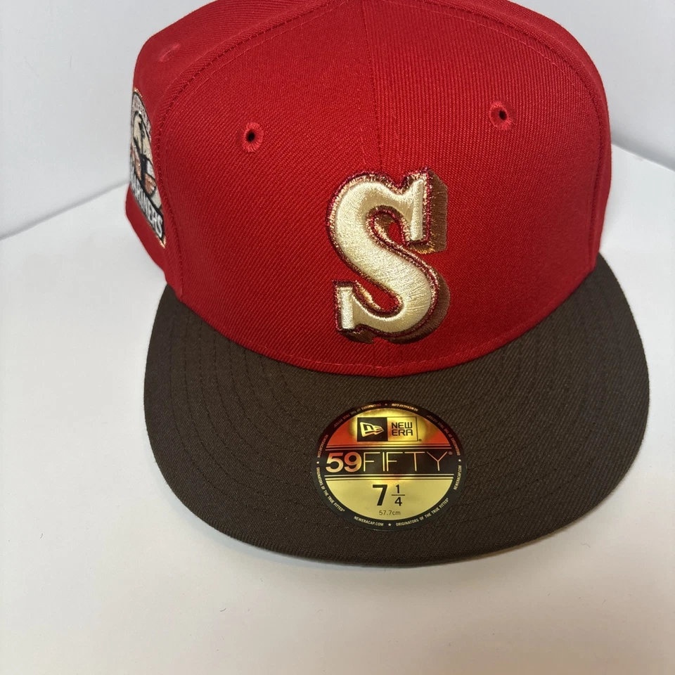 *NEW* Seattle Mariners New Era Fitted Hat 30th Anniversary Patch Cap Size 7 1/4 - Image 1 of 4