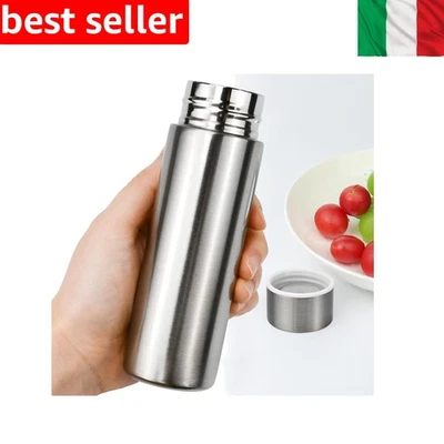 HWSWSH Borraccia Termica in Acciaio Inox, Mini Thermos Portatile da Viaggio, ... - Immagine 1 di 4
